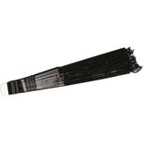Handwaaier/Spaanse waaier van kant - 2x - zwart - polyester - 44 cm