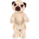 Pluche knuffel dieren stokstaartje 15 cm - Speelgoed knuffelbeesten stokstaartjes