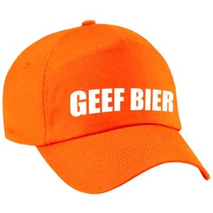 Geef bier fun pet oranje voor dames en heren - geef bier baseball cap -  EK WK / Koninsdag