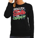 Foute Kersttrui / sweater - Im the reason why Santa has a naughty list - zwart voor dames - kerstkleding / kerst outfit