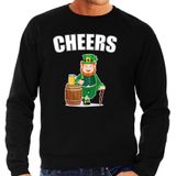 St. Patricks day sweater zwart voor heren - Cheers - Ierse feest kleding / trui/ outfit/ kostuum