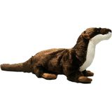 Uni Toys Knuffeldier Otter - zachte pluche stof - bruin - 26 cm - dieren speelgoed