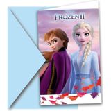 12x Disney Frozen 2 uitnodigingen - Kinderfeestje/verjaardag thema feest uitnodigingen