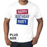 Toppers in concert Grote maten wit Toppers Happy Birthday party t-shirt officieel