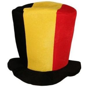 Faram Party Belgie verkleedhoed - hoge hoed - volwassen - Belgische verkleedaccessoire
