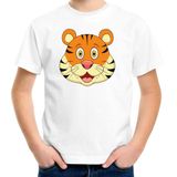 Cartoon tijger t-shirt wit voor jongens en meisjes - Kinderkleding / dieren t-shirts kinderen