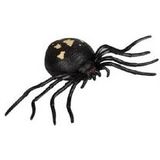 Horror nep decoratie spin Creepy 13 cm - Halloween spinnen versiering - Elastische spin met lange poten