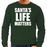 Santas life matters Kerst sweater / Kerst trui groen voor heren - Kerstkleding / Christmas outfit