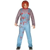 Horror pop Chuck verkleed kostuum voor heren - Halloween killer poppen overall