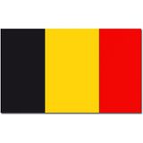 Versiering pakket vlaggen Belgie voor binnen/buiten - Vlag 150 x 90 cm en 2x 5 meter puntvlaggetjes