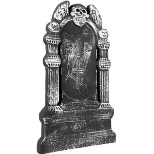 Horror kerkhof grafsteen RIP met schedel 50 cm - Halloween begraafplaats decoratie