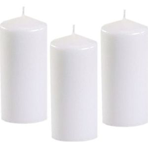 Conpas Candles Stompkaars - 6x - wit - D5 x H10 cm - 16 branduren - kaarsen