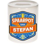 Kinder spaarpot voor Stefan - keramiek - naam spaarpotten