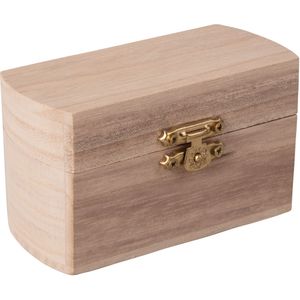 Rayher hobby Houten kistje met sluiting en deksel - 10 x 6 x 6 cm - Sieraden/spulletjes/sleutels - kleine kistjes