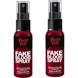 Nep bloed schmink/make up - 2x - spray - 50 ml