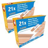 42x Pleisters set diverse soorten/maten - Schaafwonden/wonden verzorgen - Pleisterset - Wondpleisters - EHBO