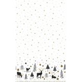 Duni - Kerst tafellaken/tafelkleed - 138x220 cm - papier -rendieren - rechthoekig