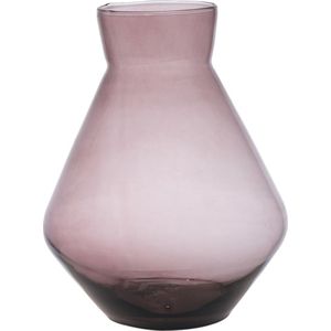 Hakbijl Glass Bloemenvaas Alexandra - transparant mauve - eco glas - D25 x H30 cm