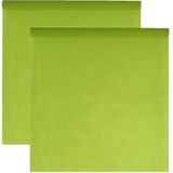 Santex Tafelkleed op rol - 2x - non woven polyester - groen - 120 cm x 10 m