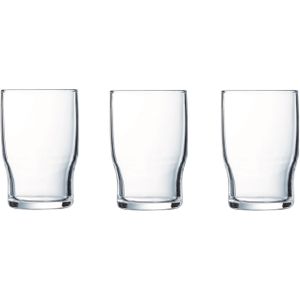 24x Stuks waterglazen/drinkglazen transparant 220 ml - Glazen - Drinkglas/waterglas/sapglas