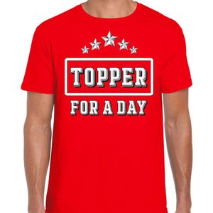 Topper for a day concert t-shirt voor de Toppers rood heren - feest shirts
