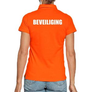 Beveiliging poloshirt oranje voor dames - security polo t-shirt