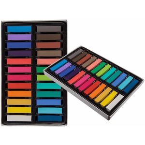 Haarkrijt - multi-kleur - voor festivals/carnavals - 24 kleuren