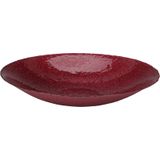 Decoratie schaal/fruitschaal - rood - glas - D40 cm - rond