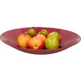 Decoratie schaal/fruitschaal - rood - glas - D40 cm - rond