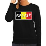Belgie landen sweater zwart dames -  Belgie landen sweater / kleding - EK / WK / Olympische spelen outfit