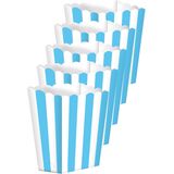 Popcorn bakjes lichtblauw 15x stuks - Popcornbakjes/chipsbakjes/snackbakjes kinderverjaardag/kinderfeestje.