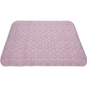 Excellent Houseware Badmat - antislip - lichtroze - 55 cm - vierkant - badkuipmat