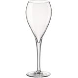 12x Stuks champagneglazen van glas 150 ml  - Glazen op voet voor Champagne/bubbels of Cava