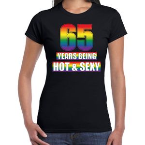 Hot en sexy 65 jaar verjaardag cadeau t-shirt zwart - dames - 65e verjaardag kado shirt Gay/ LHBT kleding / outfit