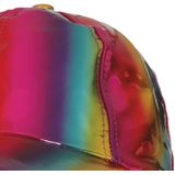 Guirca Glitter baseballcap petje - multi colour metallic - verkleed accessoires - volwassenen - Eighties/disco/foute party/Glamour