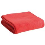6x Fleece dekens/plaids/kleedjes rood 120 x 150 cm - Bank/woonkamer dekentjes