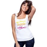 White Helemaal Toppie singlet/ mouwloos shirt dames