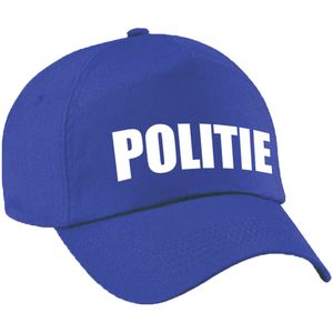 Verkleed politie agent pet / baseball cap blauw voor dames en heren - verkleedhoofddeksel / carnaval