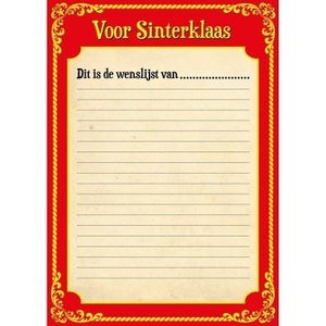 24x Papieren Sinterklaas kleurplaat placemat verlanglijsten voor bedrijven / scholen / evenementen / kinderopvang