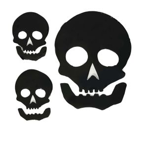 Horror raamstickers doodskoppen 20 x 20 cm - Halloween feest decoratie - Horror stickers