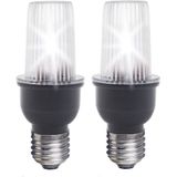 Set van 2x stuks stroboscoop lampjes met E27 fitting - 230 Volt - Knipperlicht - Disco feestje voor thuis