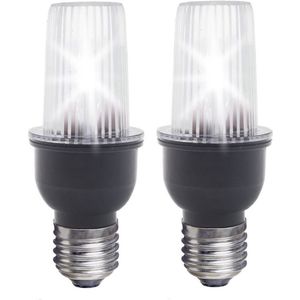 Set van 2x stuks stroboscoop lampjes met E27 fitting - 230 Volt - Knipperlicht - Disco feestje voor thuis