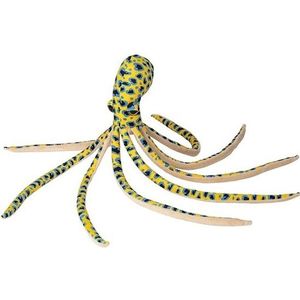 Pluche Gele Octopus/Inktvis Knuffel 55 cm - Octopus Zeedieren Knuffels - Speelgoed Voor Kinderen