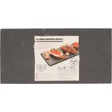 Leisteen voedsel voorgerechtjes hapjes serveerplank 30 x 15 cm - Presenteer dienblad antraciet