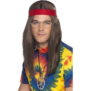 Toppers Hippie heren verkleed kit deluxe