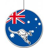 Set van 3x stuks Australie thema hangdecoraties van 28 cm - kartonnen feestartikelen/versiering