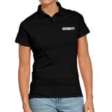Security poloshirt zwart voor dames - beveiliger polo t-shirt