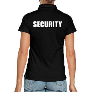 Security poloshirt zwart voor dames - beveiliger polo t-shirt