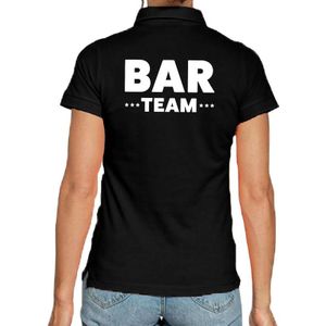 Bar team poloshirt zwart voor dames - bar crew / personeel polo shirt