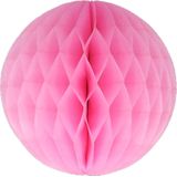 6x Papieren kerstballen roze 10 cm Kerstversiering - Kerstboomversiering - Kerstballen van papier